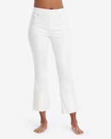 Weiße Cropped Flare Jeans