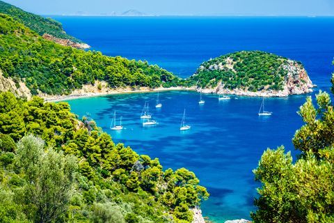 Stafilos Strand, Skopelos Insel, Griechenland