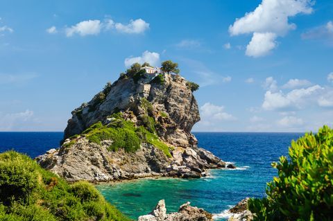 Berühmte Agios Ioannis Kirche auf Skopelos